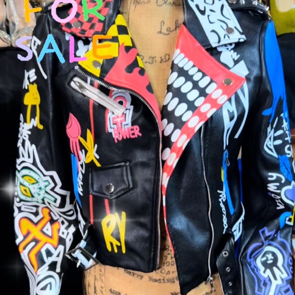 Black and Red Leather Motorcycle Jacket